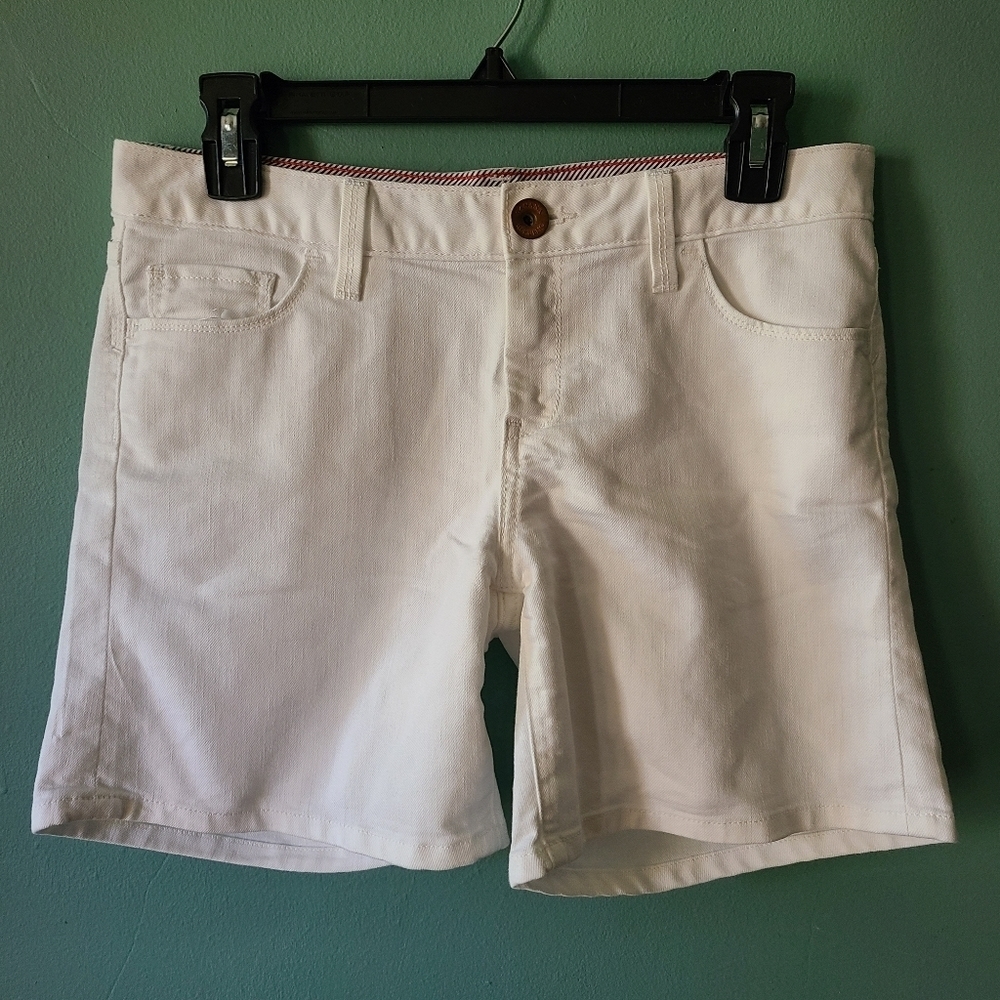 Banana Republic White Jean Shorts Size 26R
